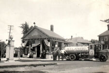 Methuen Massachusetts Atlantic Gasoline Motor Oil Station Truck Snapshot Photo picture