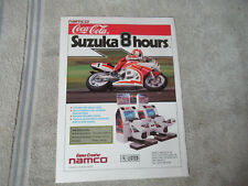Original 1992  11 - 8'' suzuka 8 hours namco coca cola ARCADE GAME FLYER picture