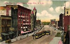 Vintage Postcard- SOUTH MAIN ST., AKRON, OH. Early 1900s picture