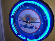SouthWest Airlines Airport Terminal Neon Wall Clock Advertising Sign picture