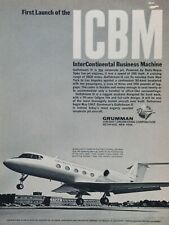 1965 GRUMMAN ICBM Gulfstream II-Rolls Royce Power Original Print Ad 8.5 x 11