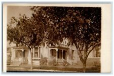 1909 Home Residence View Charles City Iowa IA RPPC Photo Posted Postcard picture