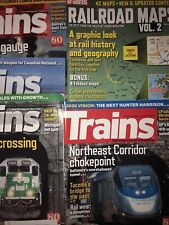 Trains Magazine 2020 5 Editions Jan Feb Mar April Railroad Maps Vol 2 picture