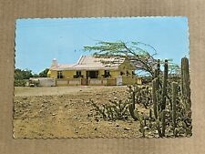 Postcard Aruba Cunucuhouse Divi Divi Tree and Cactus Vintage Carribean PC picture