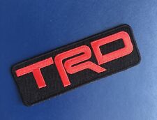 TRD Toyota Racing Development Iron On Patch. 5”x1.75” Solid Red picture