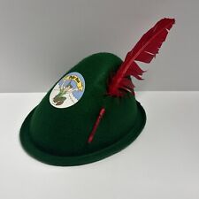 Vintage Disney Disneyland Peter Pan Hat Feather Made USA Costume Green Felt picture