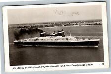 RPPC Steamship SS United States, Vintage Postcard picture