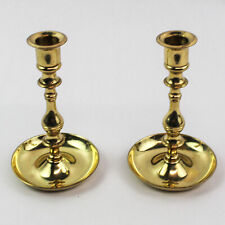 Set of 2 Vintage Baldwin Solid Brass Candlesticks 6.5in Taper Candles Home Decor picture