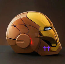 AutoKing Iron Man Golden&Yellow MK5 Mask Helmet Voice Control Deformable Props  picture