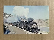 Postcard Railroad Denver and Rio Grande Western 491 492 Vintage Locomotive Train picture