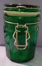Vintage Green Glass Canister picture
