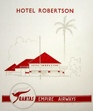 Vintage Qantas Airlines Hotel Menu Empire Airways Robertson Djarkata 1957 picture