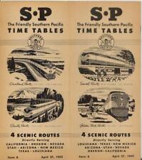 1952 Southern Pacific Railroad Timetables 
