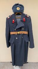 Vintage 70-80s Soviet woolen overcoat and cap of a police (militia) sergeant picture