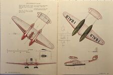 Aircraft Draft Savoia-Marschetti S. M. 55x Top Front Side Bottom Magazine Print picture