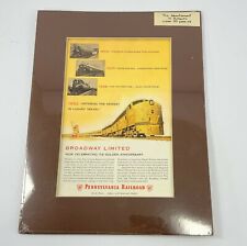 1952 Pennsylvania Railroad Broadway Limited gold train art vintage NG print ad picture