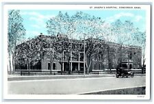 c1920 Exterior St Joseph Hospital Building Concordia Kansas KS Unposted Postcard picture