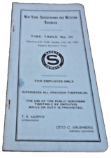 OCTOBER 1955 NYS&W NEW YORK SUSQUEHANNA & WESTERN. EMPLOYEE TIMETABLE #26 picture