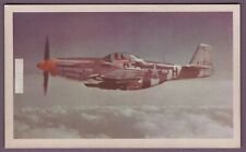 North American P-51 Mustang WWII Air Force Escort Fighter Vintage Card picture