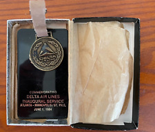 DELTA AIR LINES, BRASS MEDALLION- INAUGURAL SERVICE, ATL-MSP-1984 picture