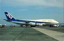 VIntage Airline Airplane Postcard - All Nippon Airways - Boeing B 747-481 picture