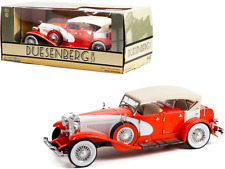 Duesenberg II SJ Red and White with Tan Top 1/18 Diecast Model Car picture