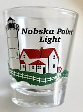 Nobska Point Massachusetts Lighthouse Shot Glass Souvenir Vintage Rare Gift picture