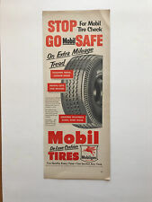 1953 Mobil Deluxe Cushion Tires Mobilgas Vintage Print Ad picture