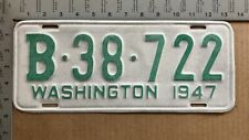 1947 1948 Washington license plate B 38 722 YOM DMV Pierce classic car 13272 picture