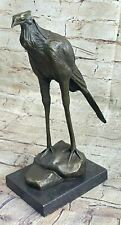 Vintage Reproduction Vienna Bronze Rare Stork Bird Large Size Lost Wax Method NR picture