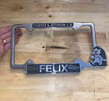 Chevrolet Felix License Plate Frame Topper Chevy Los Angeles Truck Auto HOTROD picture