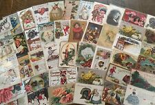 Nice Lot of 50~Mixed Vintage Antique Holidays Greeting Postcards~in sleeves-k-83 picture