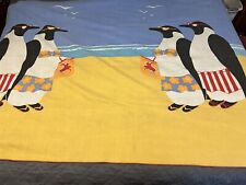 VINTAGE CHATHAM BEACH BLANKET PENQUINS IN THE SAND 89