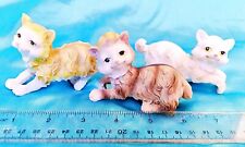 ADORABLE - Lot of 3 -  CAT KITTY Figurines Resin 4“ picture
