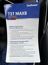 Southwest Airlines B 737 Max 8 Safety Card 🇺🇸 picture