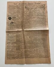 1973 Los Angeles Daily Times 1885 + 1910 + WW1 Reproduction LA Times Newspaper picture