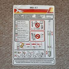 Iberia MD-87 Safety Card (Jun 93) - very good condition picture