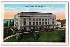 1945 View of Court House Ashland Wisconsin WI Posted Vintage Postcard picture