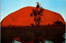 Vintag Postcard AD Fly Qantas ~ Largest Rock in the World Ayres Rock Australia  picture