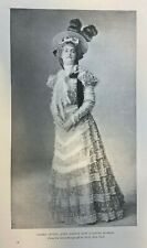 1897 Vintage Magazine Illustration Actress Isabel Irving picture