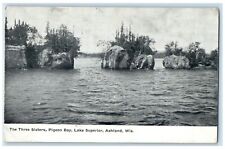 1909 Three Sisters Pigeon Bay Lake Superior Ashland Wisconsin Vintage Postcard picture