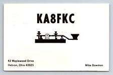 Vintage Ham Radio Amateur QSL QSO Postcard KA8FKC Hebron Ohio 1979 picture