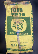 Genuine John Deere 45 Nitrogen Fertilizer Rare Paper Sack 50 LB Tulsa Oklahoma picture