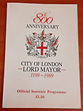 Vtg 1989 City of London Program 800th Anniversary of Lord Mayor's Show Official picture
