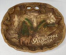 Vintage Montana Yellowstone Glacier National Park Taco Mid Century Wall Plaque picture