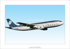 Compass Airlines Airbus A300-600R A3 Art Print – Aerial 1991 – 42 x 29 cm Poster picture