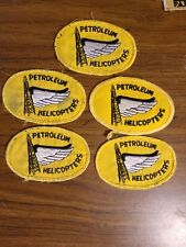 Petroleum Helicopters Yellow Embroidered Patch Badge lot of 5 picture