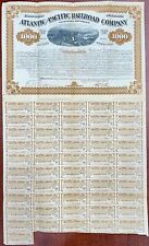 Atlantic and Pacific Railroad Western Division - dated 1880 $1,000 Uncancelled G picture