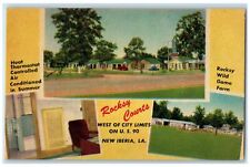 c1940's Rocky Courts Exterior Roadside New Iberia Louisiana LA Unposted Postcard picture