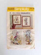 Simplicity #6005 Vintage VTG Holly Hobbie Embroidery Transfers For Embroidery picture